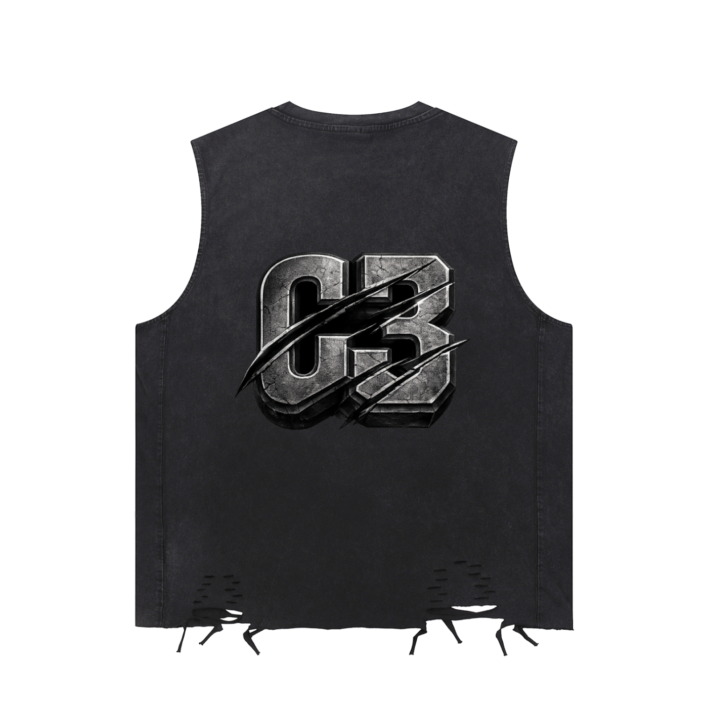 Snow Washed Raw-Hem Tank Top