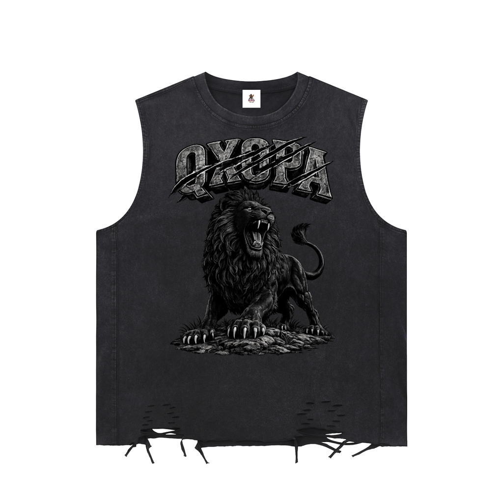 Snow Washed Raw-Hem Tank Top