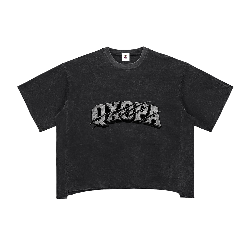Raw Edge Snow Washed Boxy T-Shirt